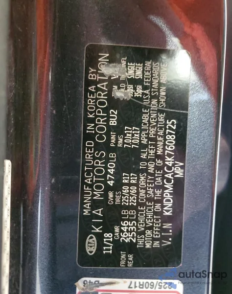 2019 Kia Sportage Lx z USA, uszkodzony, nr VIN KNDPMCAC4K7608725